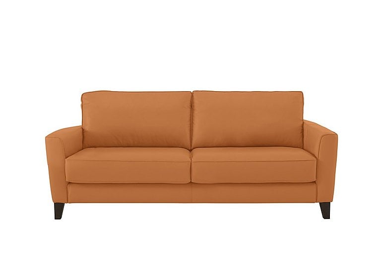 Brondby 3 Seater NC Leather Sofa - NC Honey Yellow
