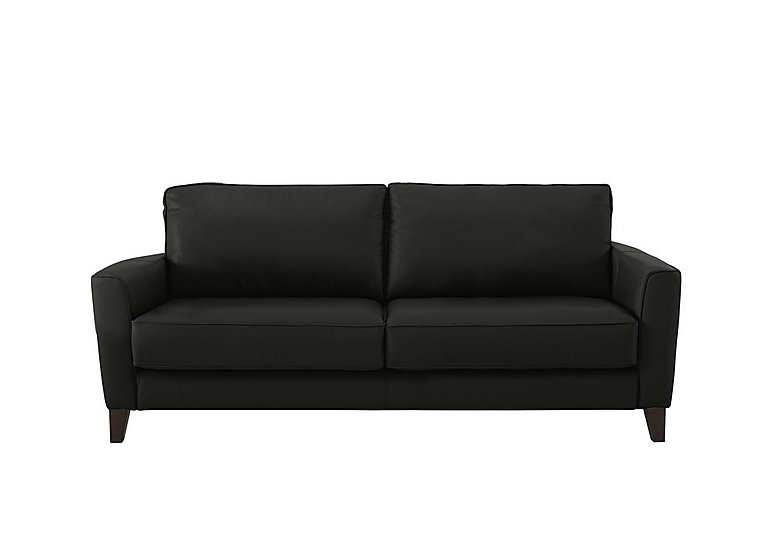 Brondby 3 Seater NC Leather Sofa - Black