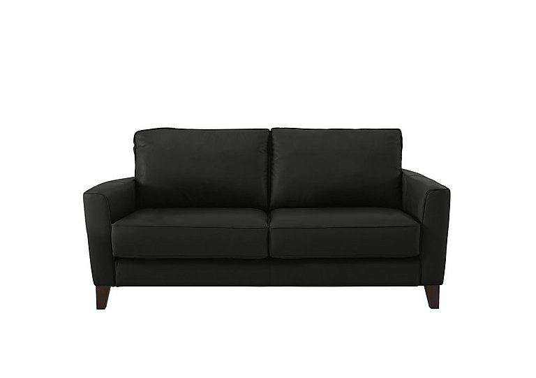 Brondby 2 Seater NC Leather Sofa - Black