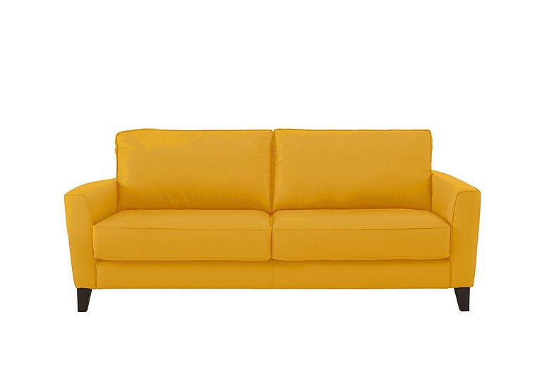 Brondby 3 Seater NC Leather Sofa - Sunflower