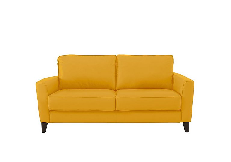 Brondby 2 Seater NC Leather Sofa - Sunflower