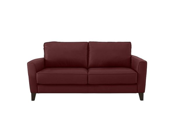 Brondby 2 Seater NC Leather Sofa  NC Deep Red | Bed Sava