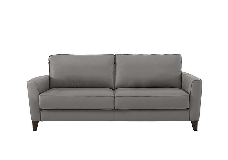 Brondby 3 Seater NC Leather Sofa - Sleet