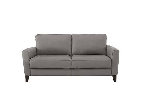 Brondby 2 Seater NC Leather Sofa  Sleet | Bed Sava