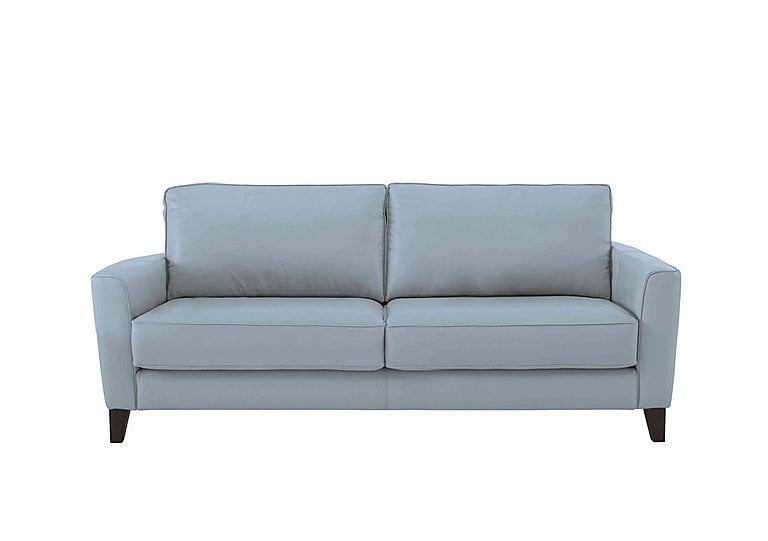 Brondby 3 Seater NC Leather Sofa - Pearl Blue