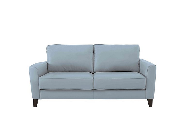 Brondby 2 Seater NC Leather Sofa - Pearl Blue