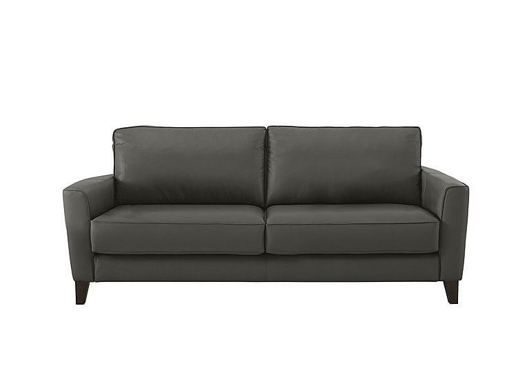 Brondby 3 Seater NC Leather Sofa - Charcoal Grey