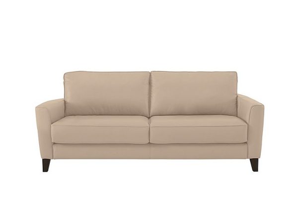 Brondby 3 Seater NC Leather Sofa  NC Pebble | Bed Sava