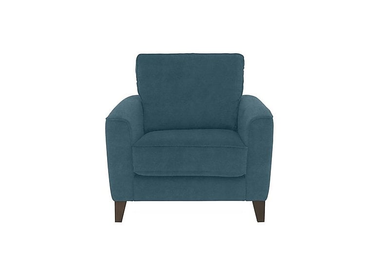 Brondby Fabric Armchair - Peacock
