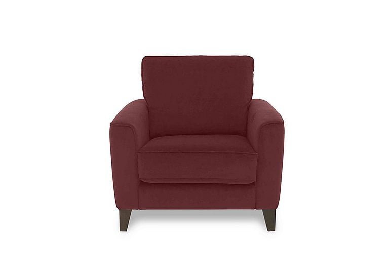 Brondby Fabric Armchair - Burgundy