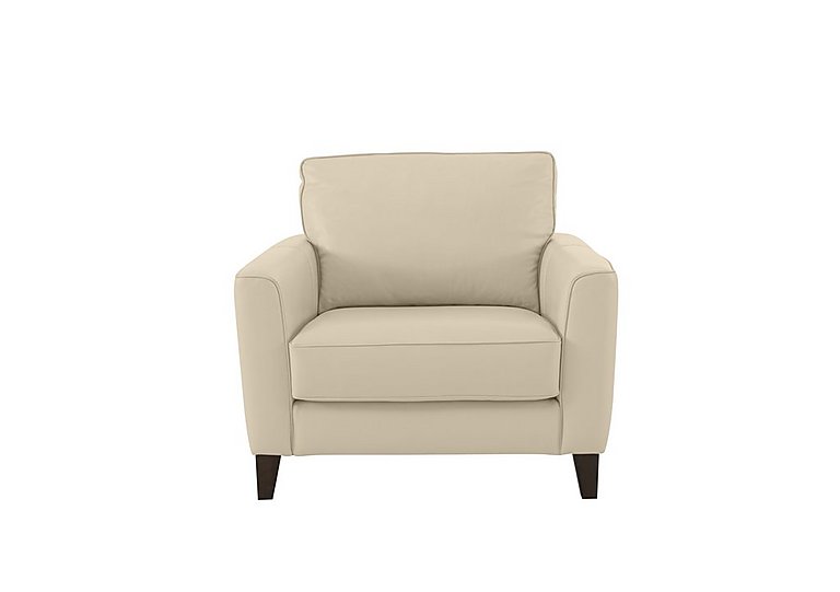 Brondby BV Leather Armchair - BV Bisque