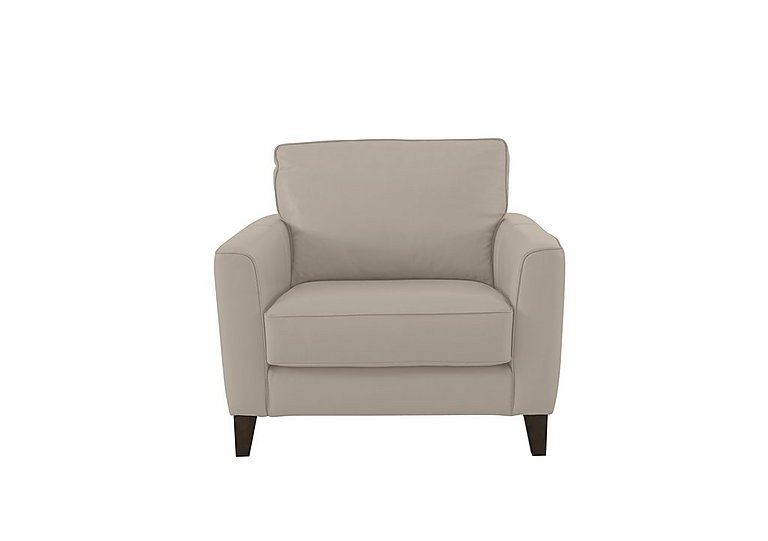 Brondby BV Leather Armchair - Silver Grey