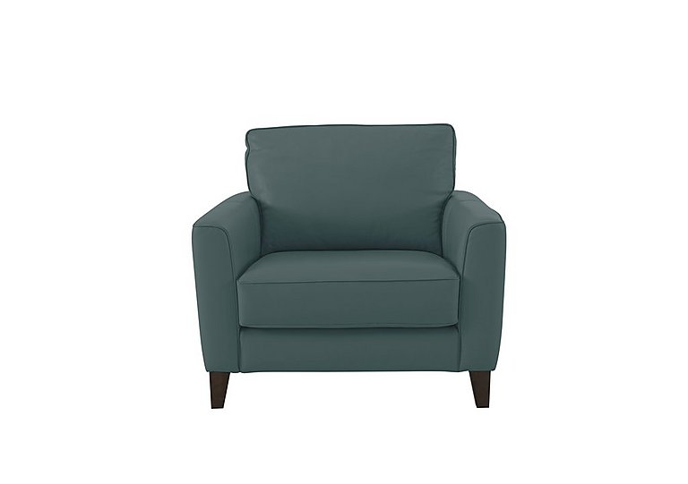 Brondby NC Leather Armchair - NC Lake Green