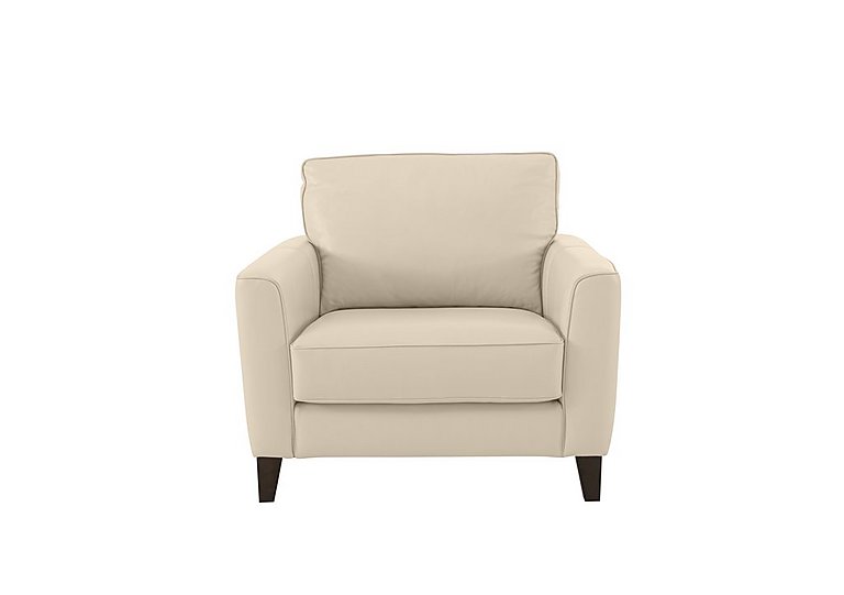 Brondby NC Leather Armchair - NC Bisque