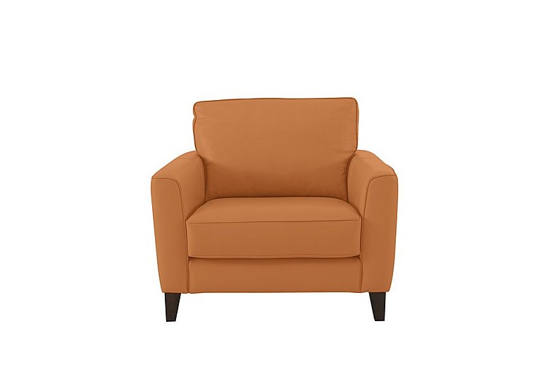 Brondby NC Leather Armchair - NC Honey Yellow