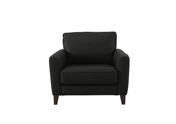 Brondby NC Leather Armchair  Black | Bed Sava