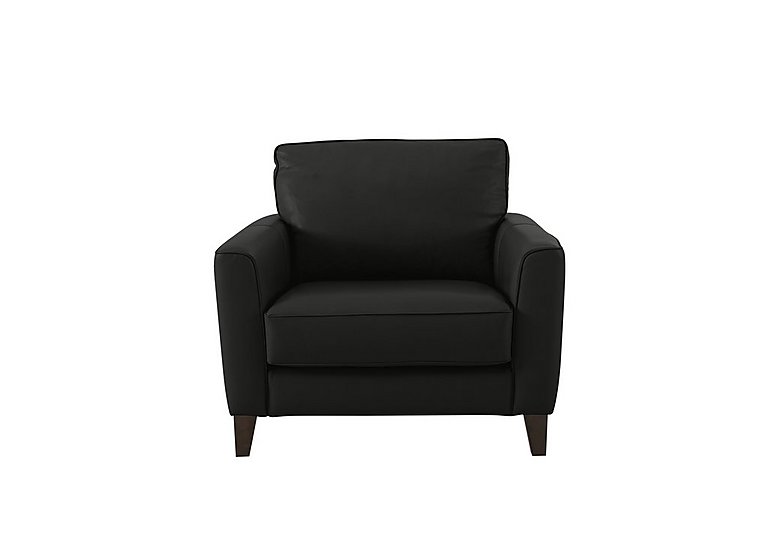 Brondby NC Leather Armchair - Black