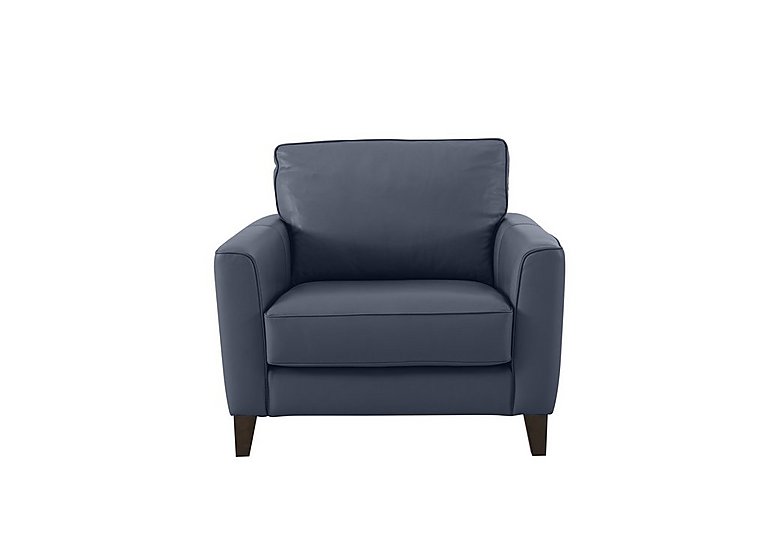 Brondby NC Leather Armchair - NC Ocean Blue