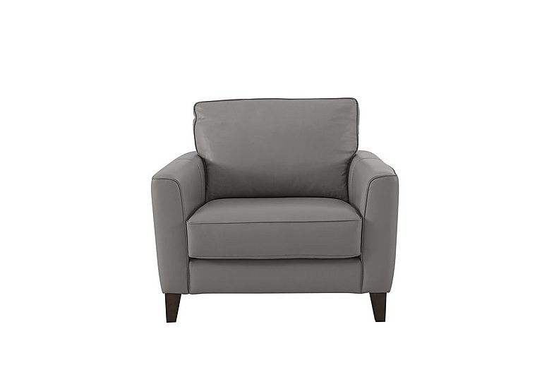 Brondby NC Leather Armchair - Sleet