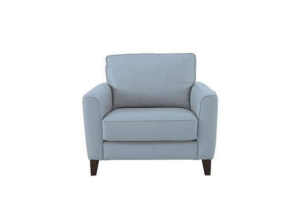 Brondby NC Leather Armchair  Pearl Blue | Bed Sava
