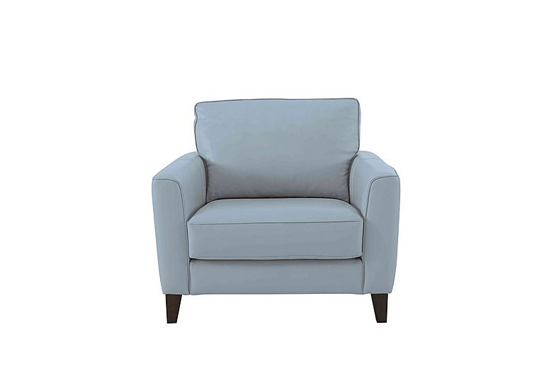 Brondby NC Leather Armchair - Pearl Blue