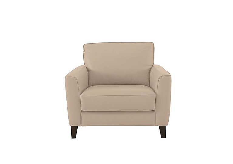 Brondby NC Leather Armchair - NC Pebble