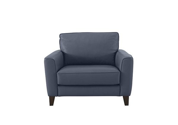 World of Leather  Brondby BV NC Leather Cuddle Chair  BV Ocean Blue | Bed Sava