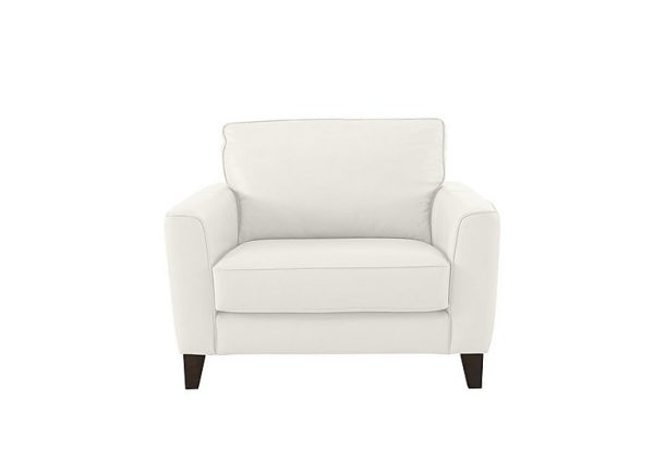 World of Leather  Brondby BV NC Leather Cuddle Chair  BV Star White | Bed Sava