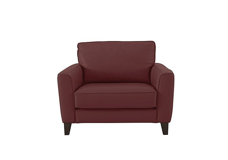 Brondby BV NC Leather Cuddle Chair - BV Deep Red