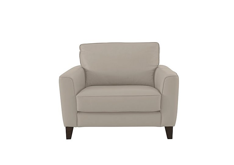 Brondby BV NC Leather Cuddle Chair - Silver Grey