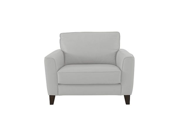 Brondby NC Leather Cuddle Chair  Grey | Bed Sava