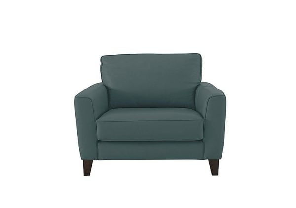 Brondby NC Leather Cuddle Chair  NC Lake Green | Bed Sava