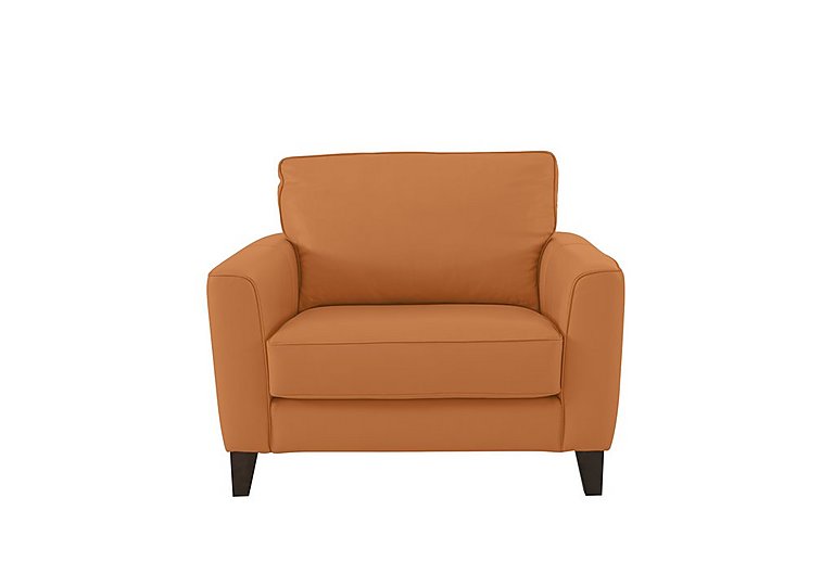 Brondby NC Leather Cuddle Chair - NC Honey Yellow