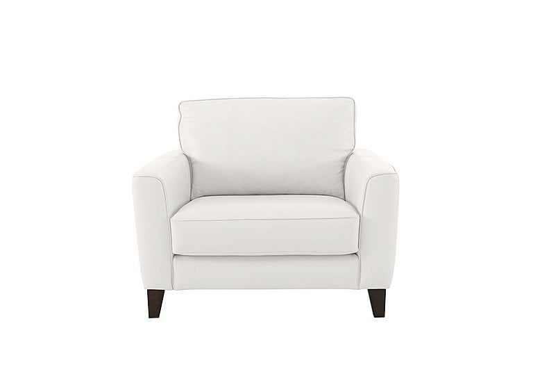 World of Leather - Brondby NC Leather Cuddle Chair - NC Star White