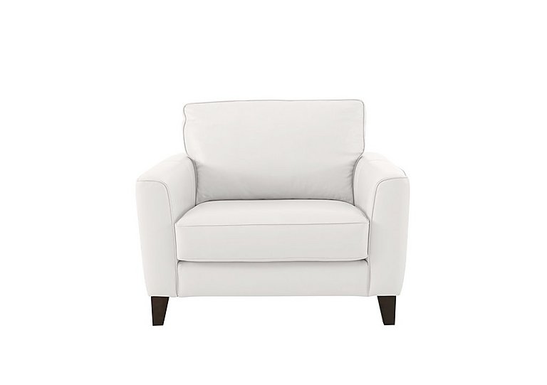 Brondby NC Leather Cuddle Chair - NC Star White