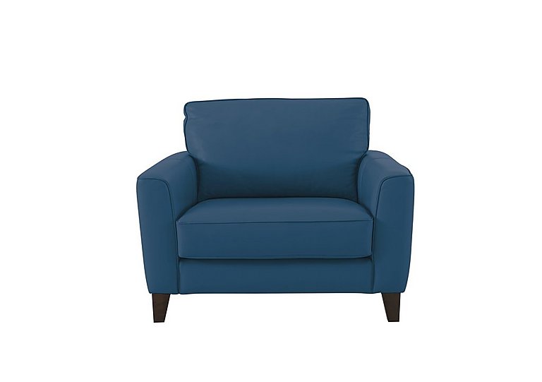 Brondby NC Leather Cuddle Chair - Carribean Sea