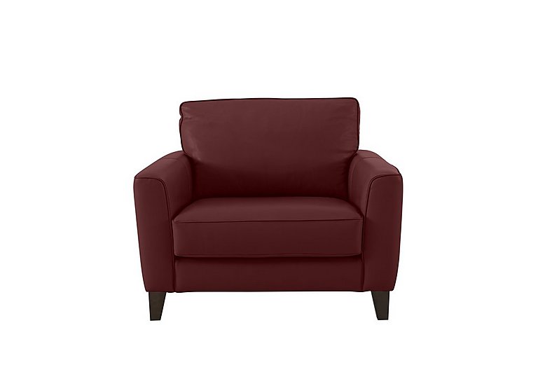Brondby NC Leather Cuddle Chair - NC Deep Red