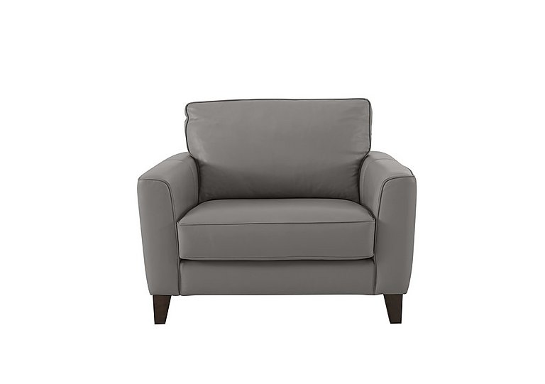 Brondby NC Leather Cuddle Chair - Sleet