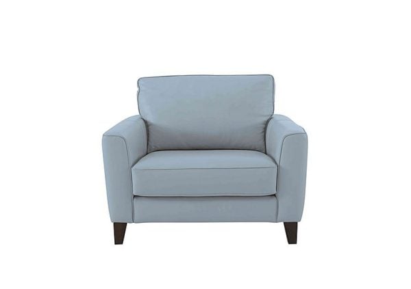 Brondby NC Leather Cuddle Chair  Pearl Blue | Bed Sava