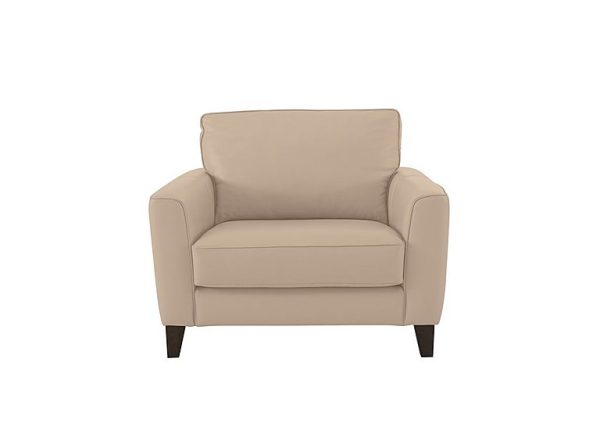 Brondby NC Leather Cuddle Chair  NC Pebble | Bed Sava