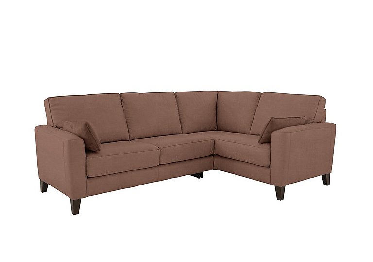 Brondby Small Fabric Right Hand Facing Corner Sofa - Hazelnut