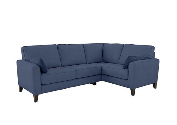 Brondby Small Fabric Right Hand Facing Corner Sofa  Blue | Bed Sava