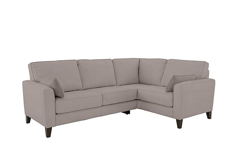 Brondby Small Fabric Right Hand Facing Corner Sofa - Silver