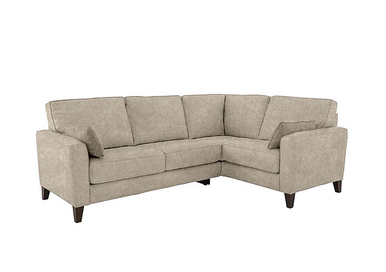 Brondby Small Fabric Right Hand Facing Corner Sofa - Cream