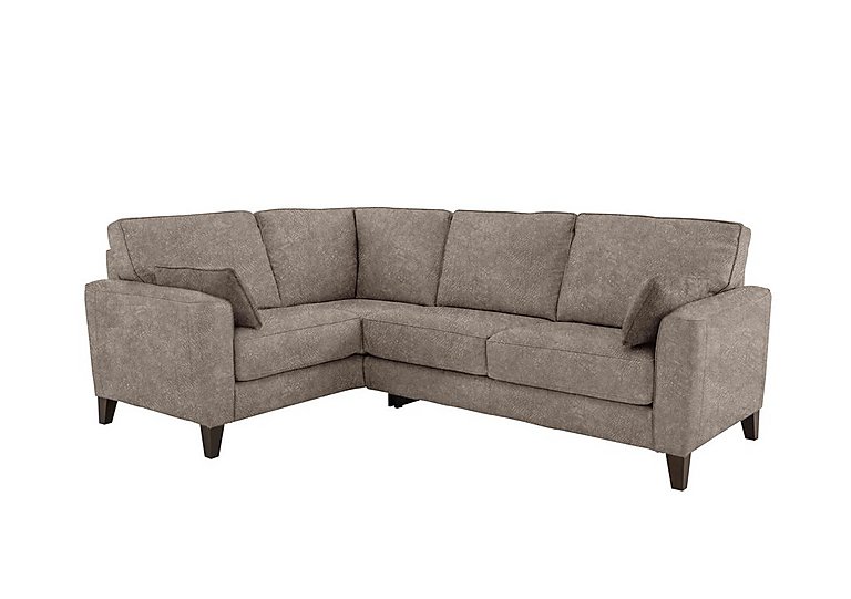 Brondby Small Fabric Left Hand Facing Corner Sofa - Mink