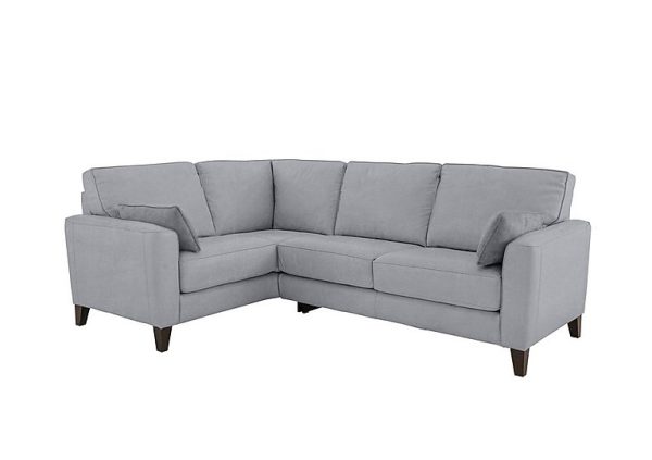 Brondby Small Fabric Left Hand Facing Corner Sofa  Bluish Grey | Bed Sava