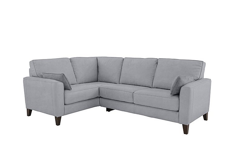 Brondby Small Fabric Left Hand Facing Corner Sofa - Bluish Grey
