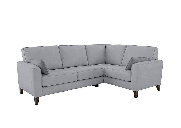 Brondby Small Fabric Right Hand Facing Corner Sofa - Bluish Grey
