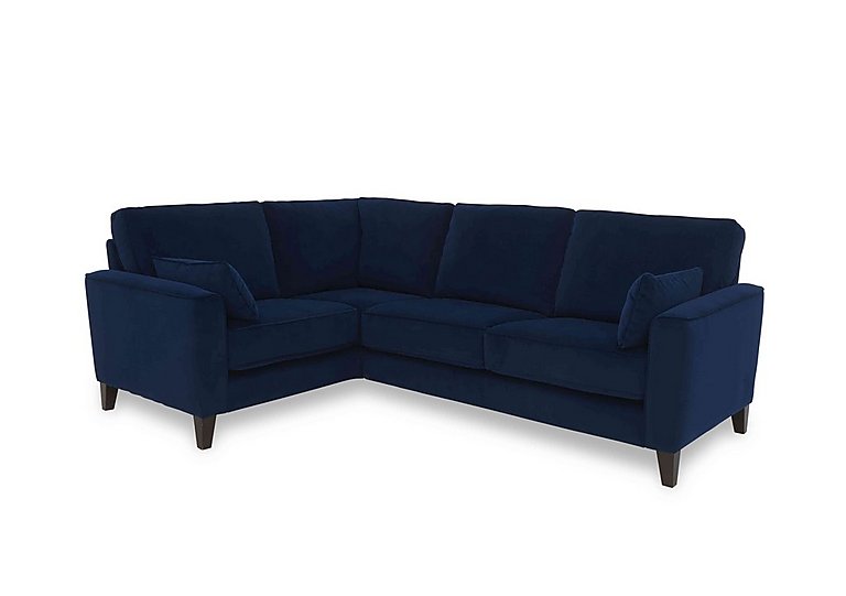 Brondby Small Fabric Left Hand Facing Corner Sofa - Navy