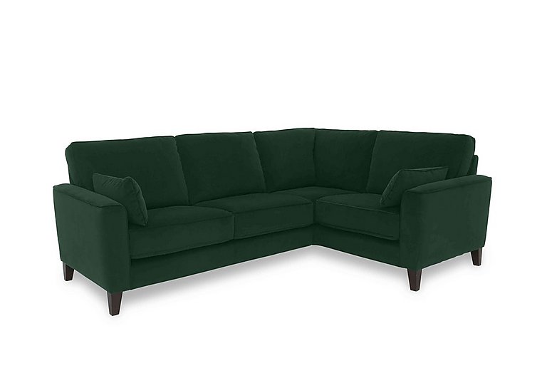 Brondby Small Fabric Right Hand Facing Corner Sofa - Emerald Green